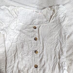 Pink Rose Ivory Textured Top